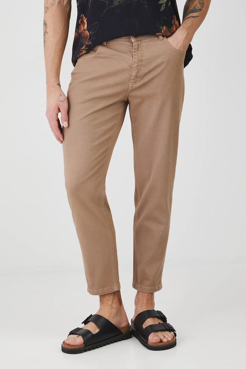 Medicine pantaloni barbati, culoarea maro, drept