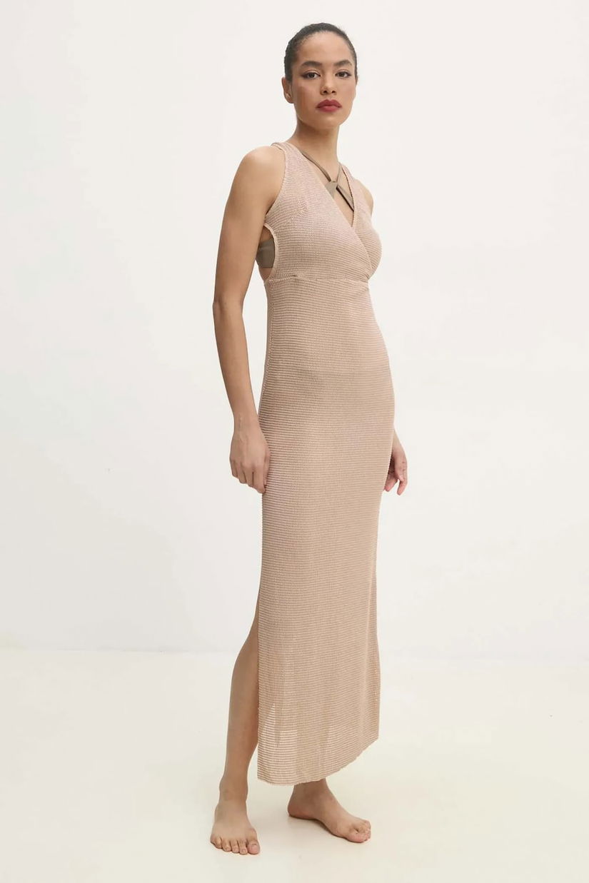 Answear Lab rochie de plaja culoarea bej