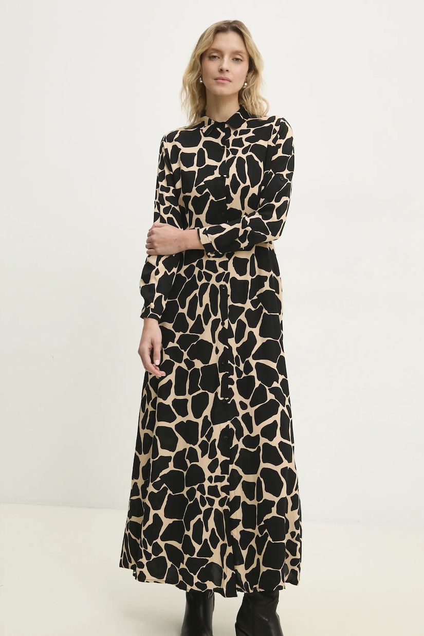 Answear Lab rochie culoarea negru, maxi, evazată