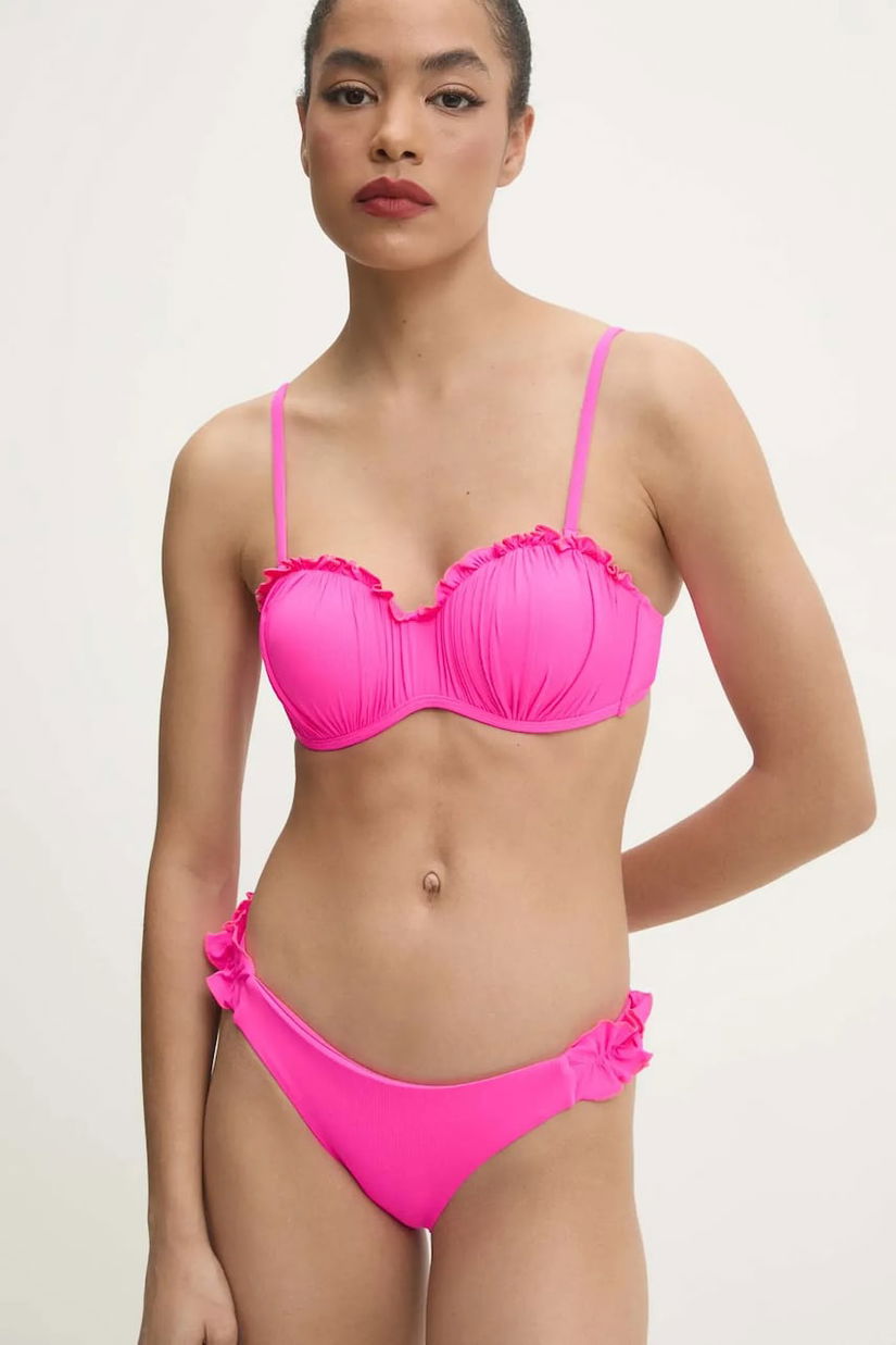 Answear Lab sutien de baie culoarea roz, cupa rigidizata