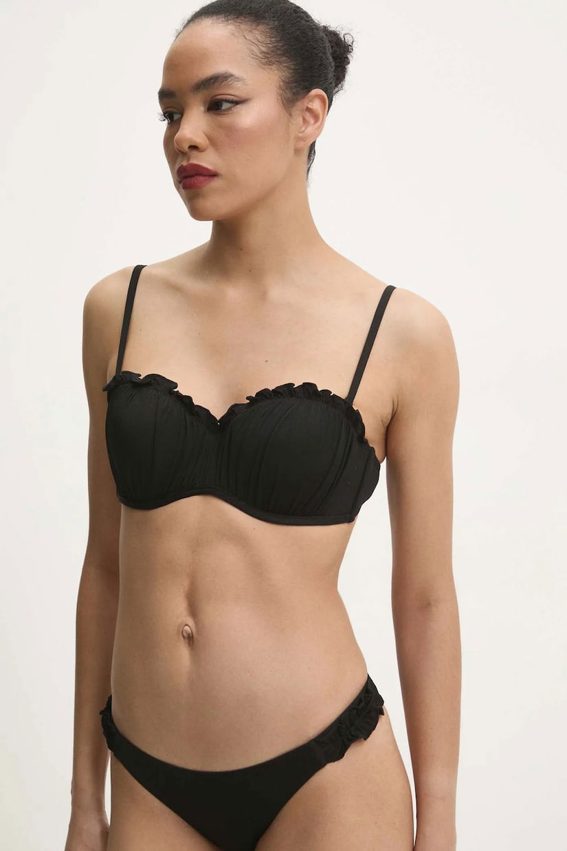 Answear Lab sutien de baie culoarea negru, cupa rigidizata