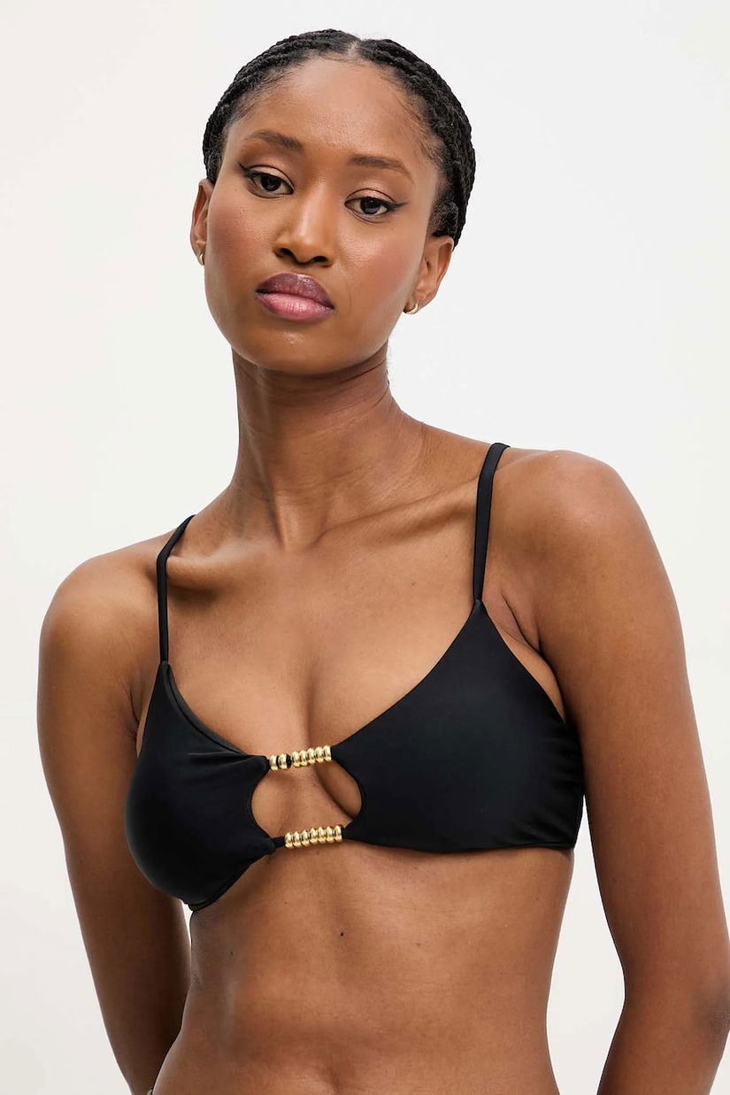 Answear Lab sutien de baie culoarea negru, cupa usor rigidizata