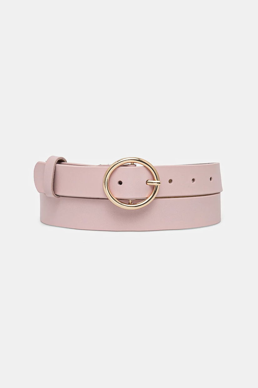 Answear Lab curea de piele femei, culoarea roz