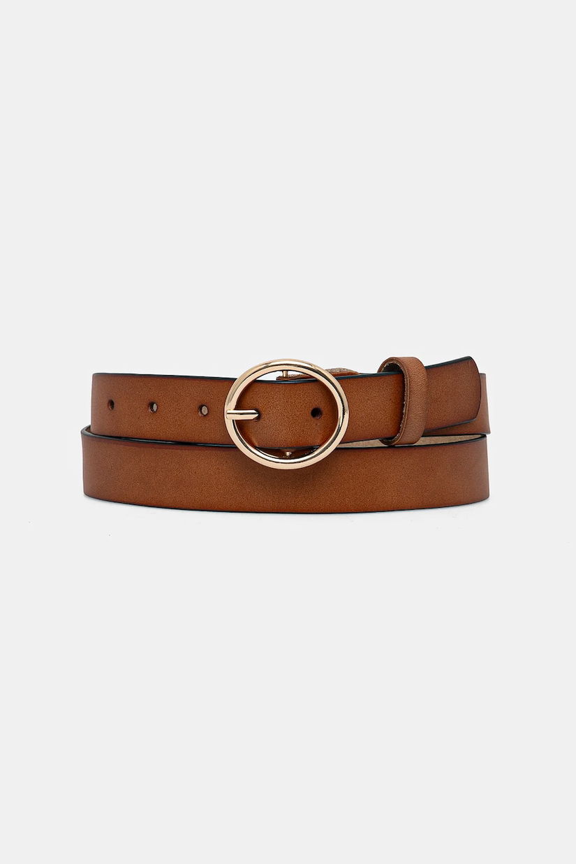 Answear Lab curea de piele femei, culoarea maro