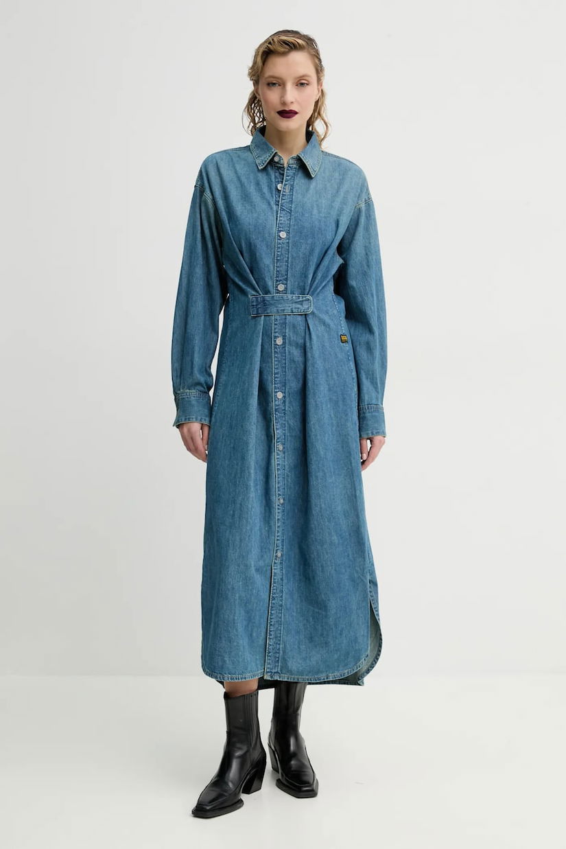 G-Star rochie din denim maxi, dreaptă, D25183-D252