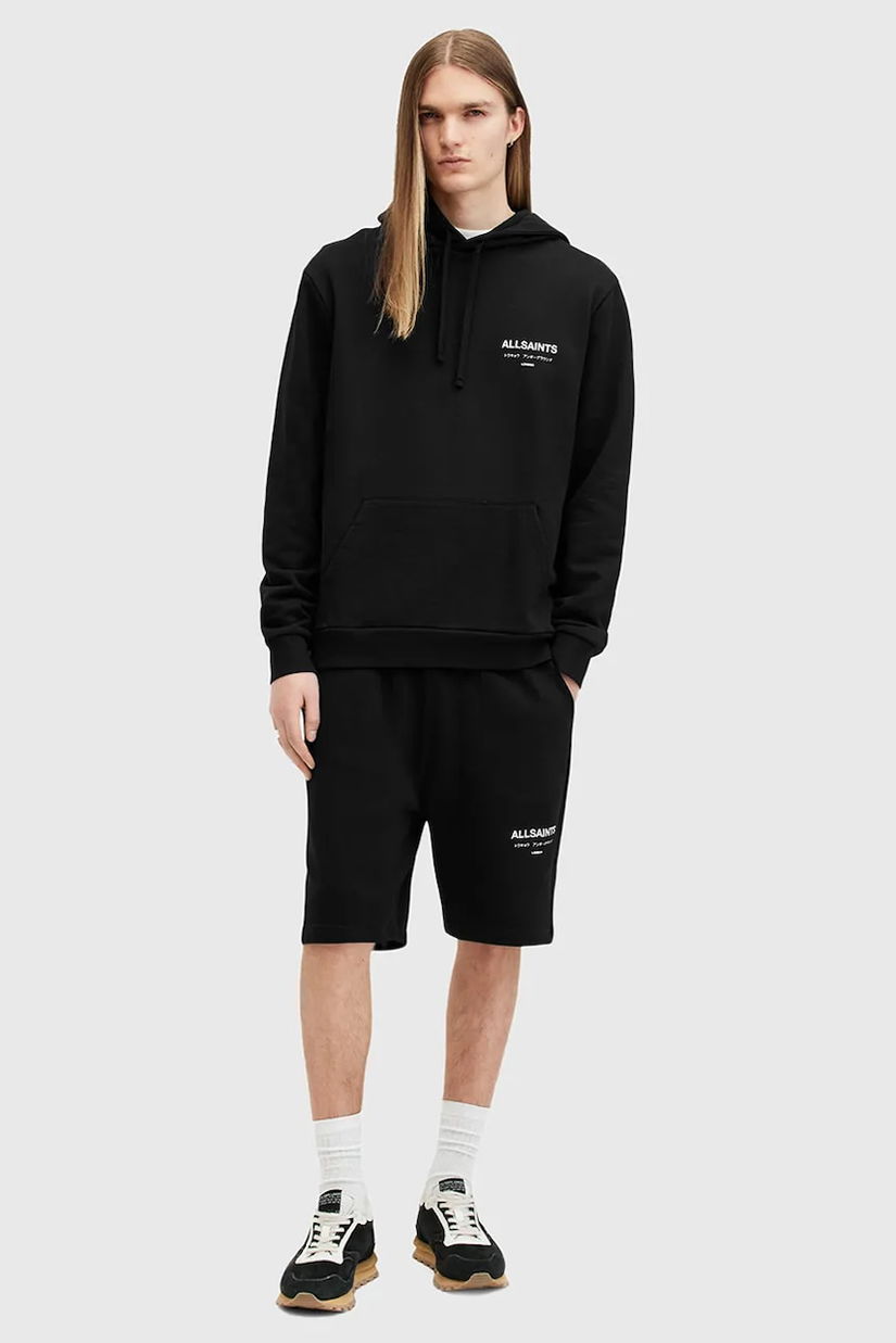 AllSaints pantaloni scurti din bumbac UNDRGRND SWEATSHORT culoarea negru, M002TC