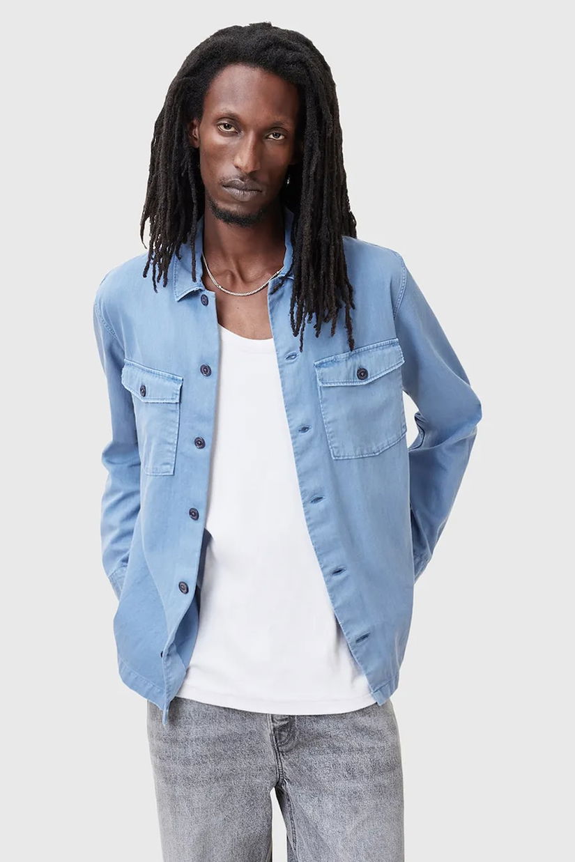 AllSaints camasa din bumbac SPOTTER LS SHIRT barbati, cu guler clasic, slim, M154SB
