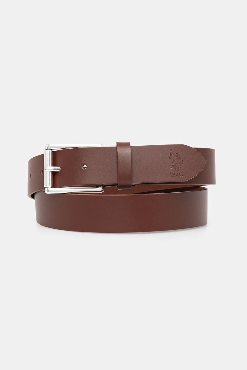 U.S. Polo Assn. curea de piele Hitchcock barbati, culoarea negru, AIUH32315MHA