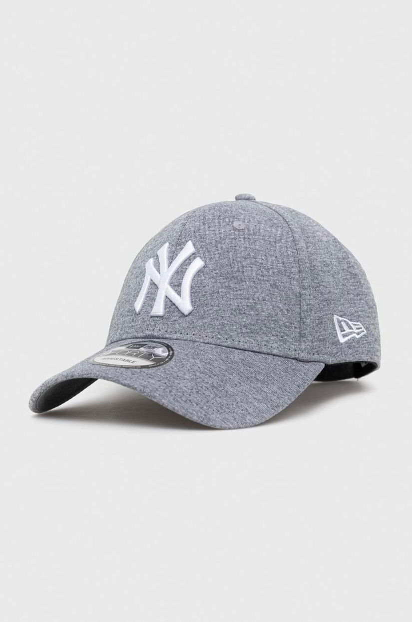 New Era șapcă de baseball din bumbac culoarea gri, cu imprimeu