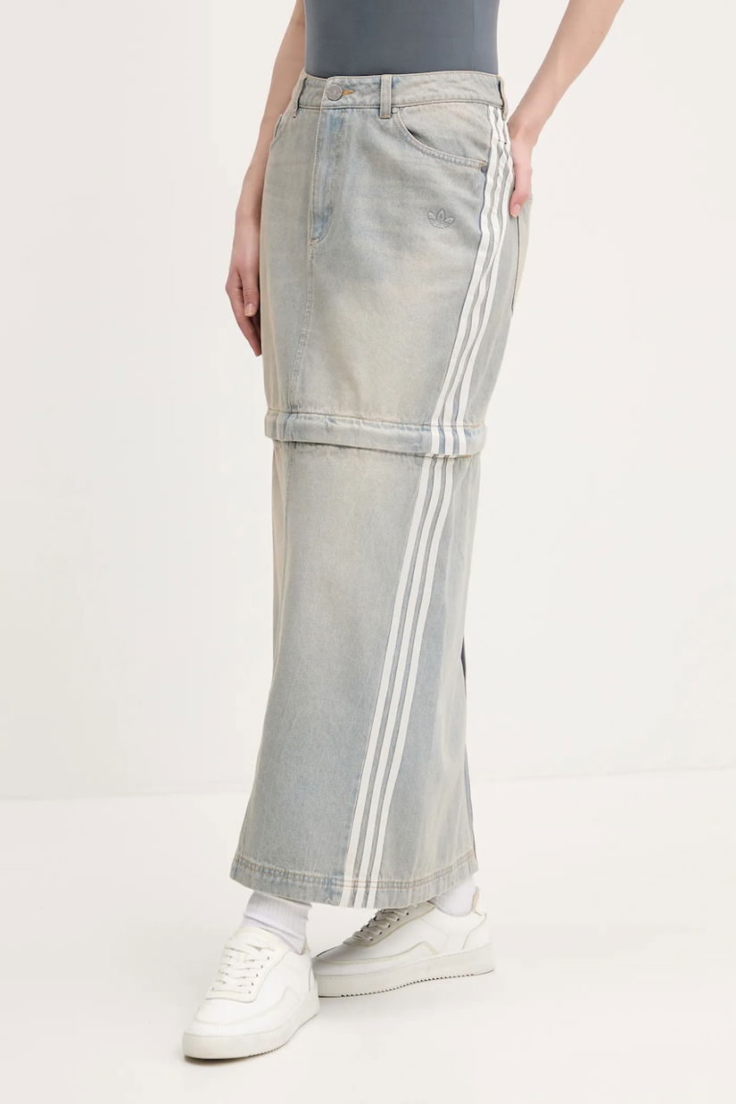 adidas Originals fusta jeans DENIM ZIP SKIRT mini, drept, JX9215