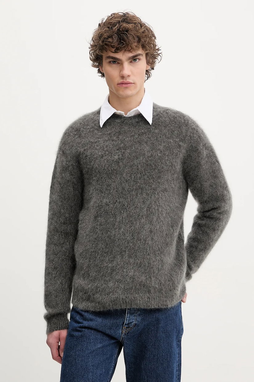 Sunflower pulover de lana barbati, culoarea gri, 3060