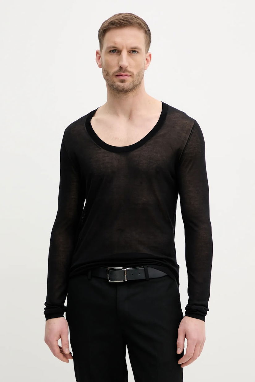Karl Lagerfeld pulover KL STUDIO barbati, culoarea negru, light, 552308.655018