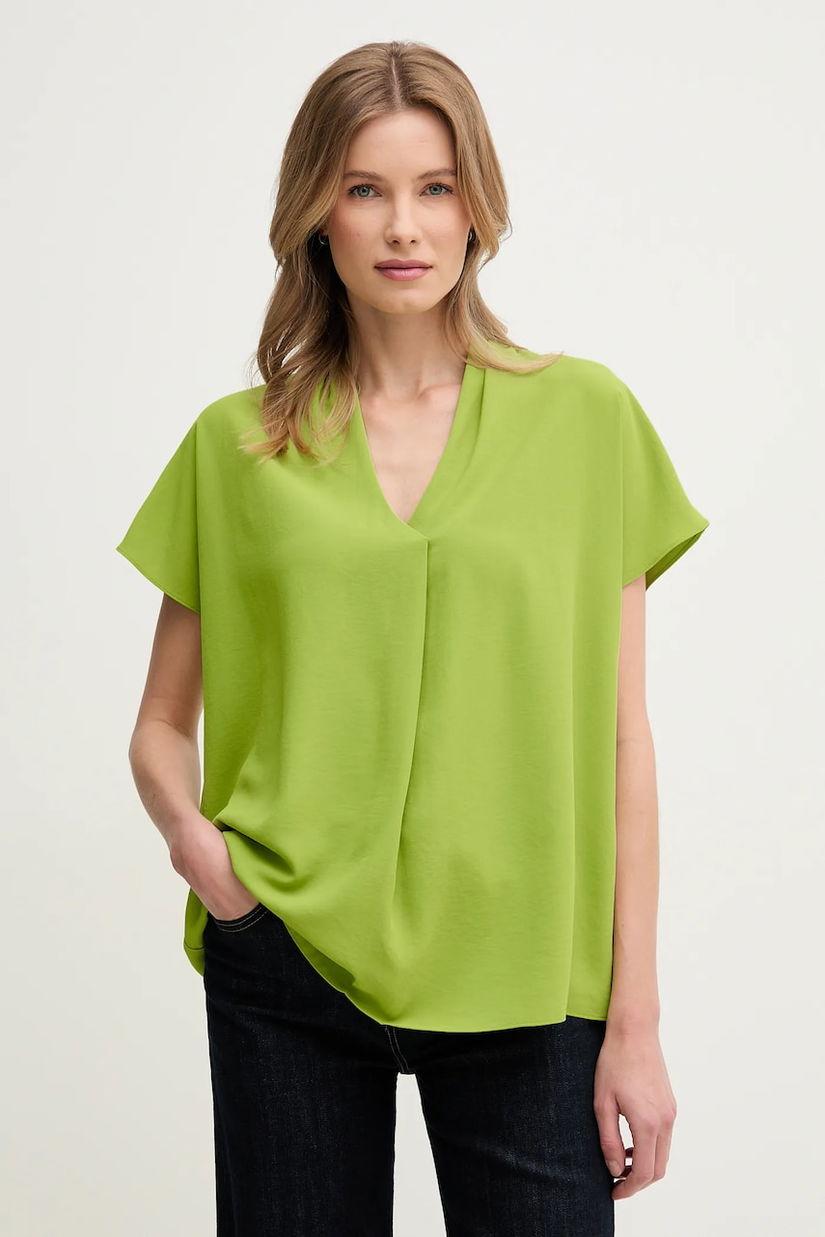 Joseph Ribkoff bluza femei, culoarea verde, neted, 251087