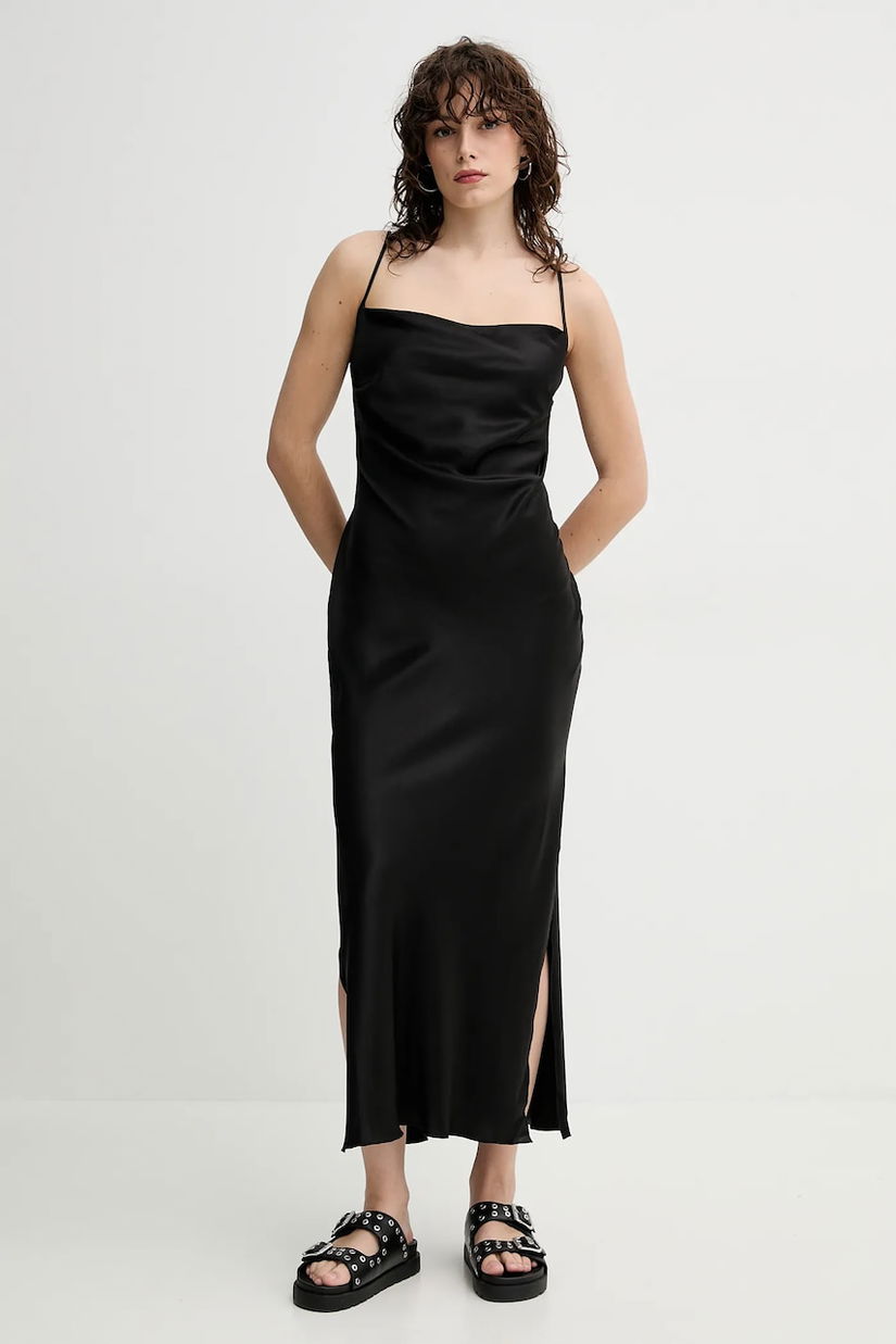 Nanushka rochie MACIA culoarea negru, mini, mulată, NW24CRDR04799