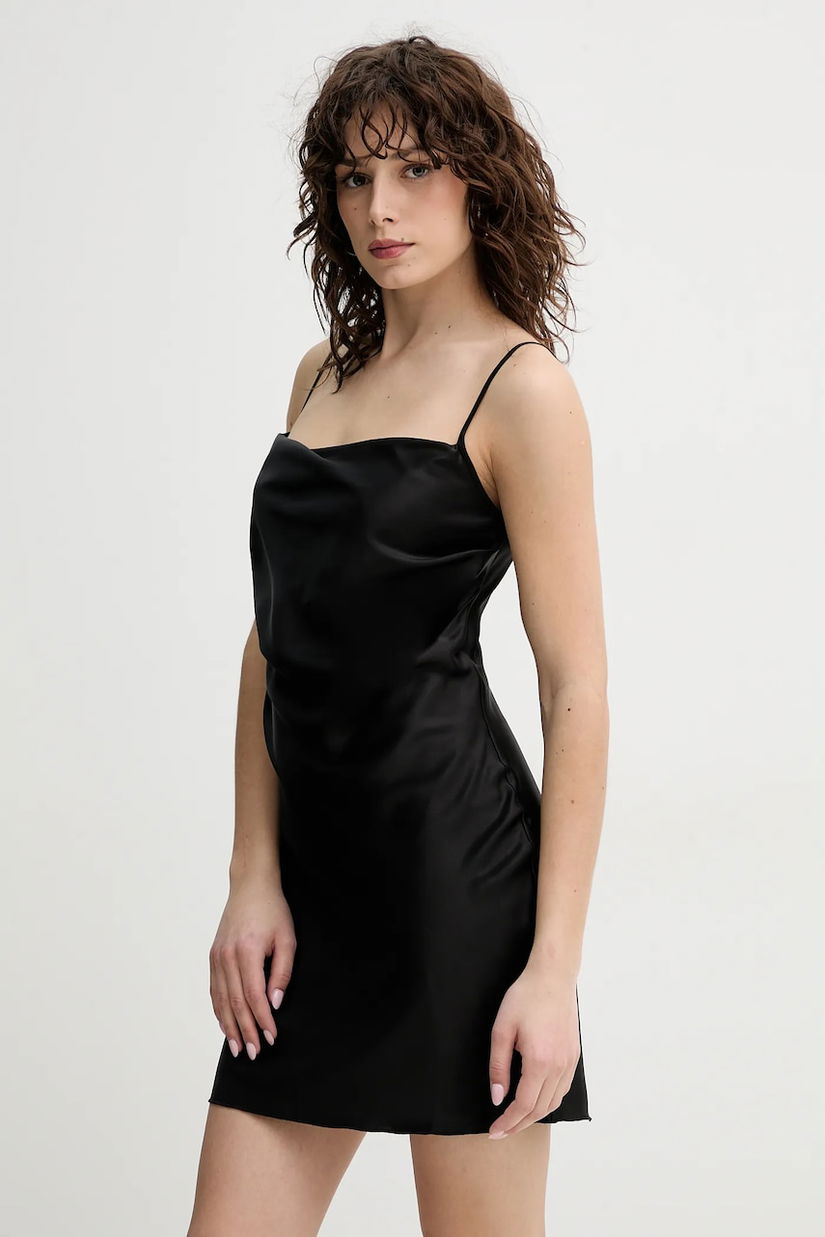 Nanushka rochie SEREN culoarea negru, mini, mulată, NW24CRDR04699
