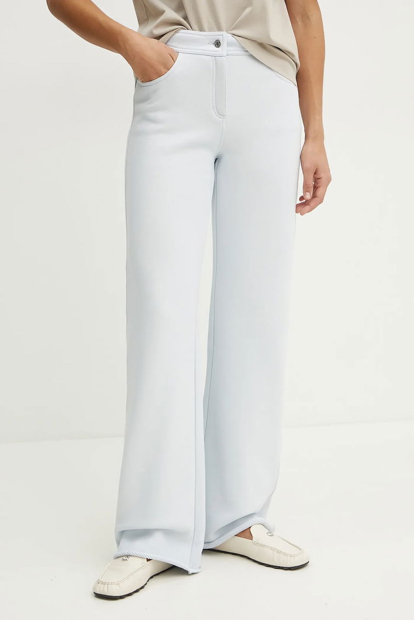 MAX&Co. pantaloni de bumbac femei, lat, high waist, 2516781022200