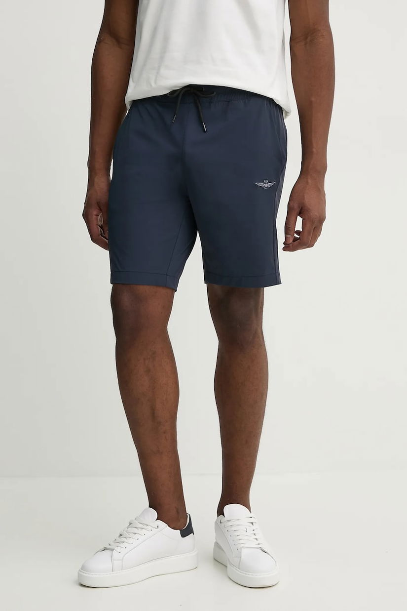 Aeronautica Militare pantaloni scurti barbati, culoarea albastru marin, BE244CT3264