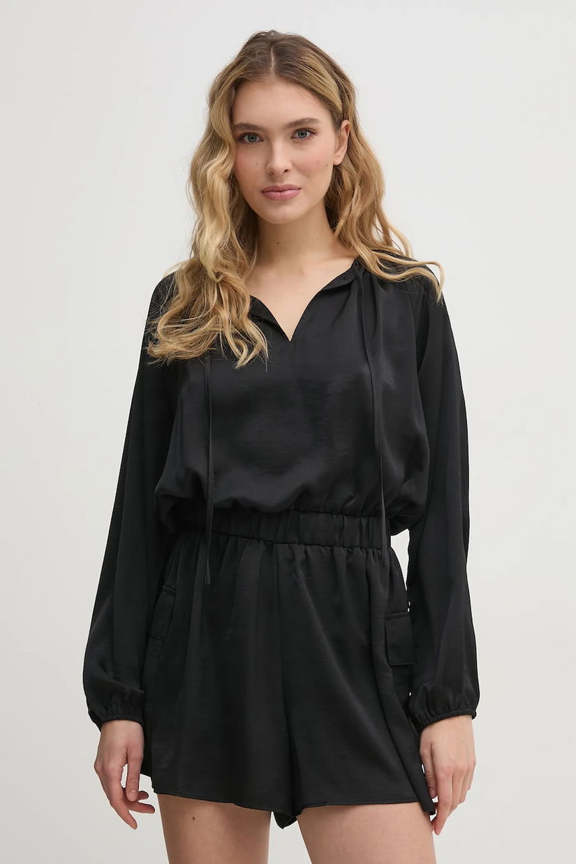 Dkny salopeta culoarea negru, cu decolteu legat, DJ5D9043