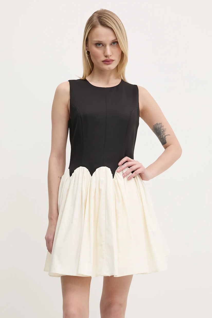 Never Fully Dressed rochie Mini Monika culoarea negru, mini, evazată, NFDDR1820