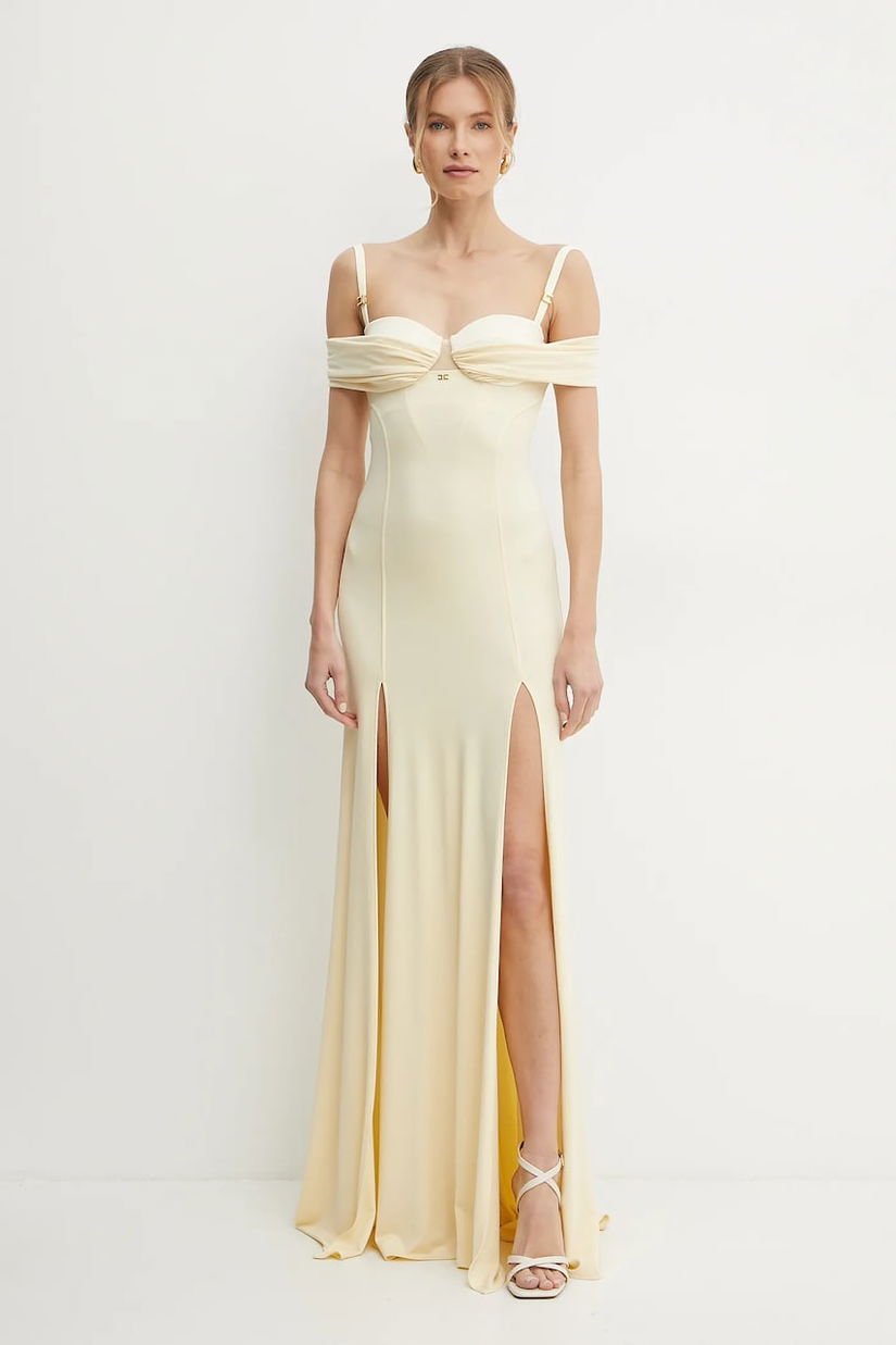 Elisabetta Franchi rochie maxi, dreaptă, ABR0851E2