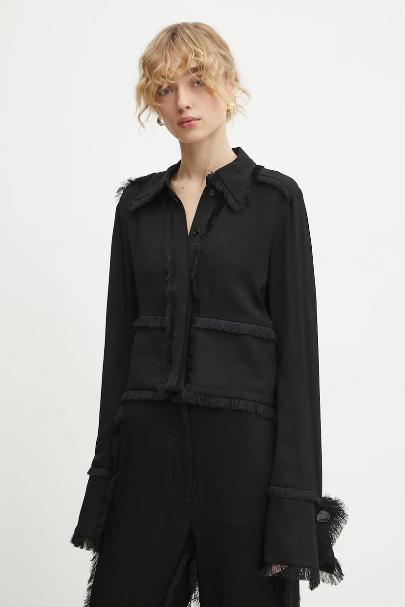 Day Birger et Mikkelsen camasa Emmie femei, culoarea negru, cu guler clasic, regular, DAY65243508
