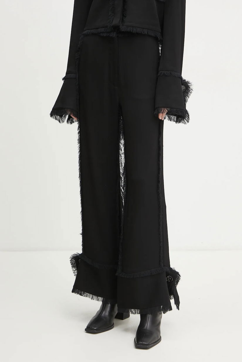 Day Birger et Mikkelsen pantaloni Theodor femei, culoarea negru, drept, high waist, DAY65243519