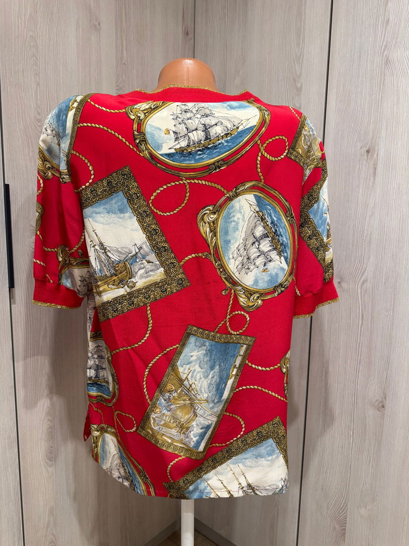 SPLENDIDA BLUZA MISS HARLOW ITALIA MATASE NATURALA MARIME 38 D,42 IT