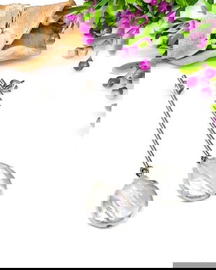 Cercei surub cu tija lunga si perla de cultura