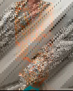 ROCHIE TUNICA CHINTOO COLLECTION ,BRODERIE BOGATA ,UNICAT UMERI 42 CM