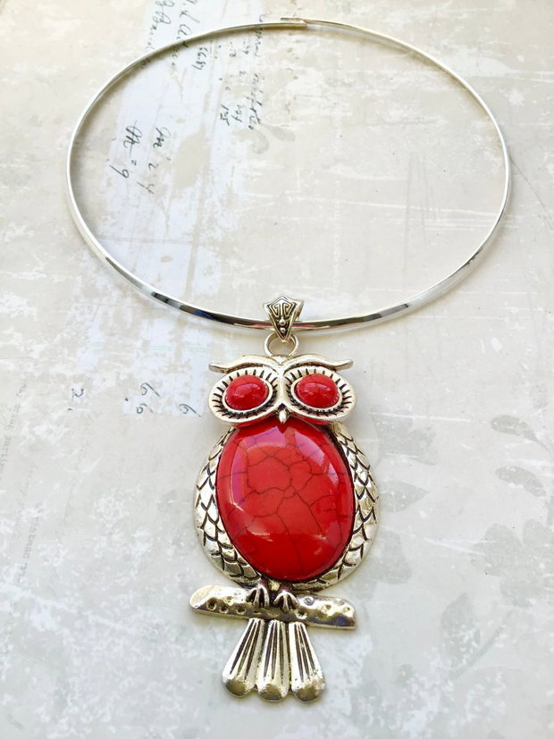 Set vintage bufnita howlit rosu