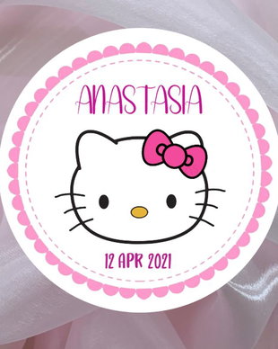 Etichete marturii botez Hello Kitty
