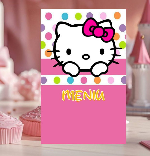 Etichete marturii botez Hello Kitty