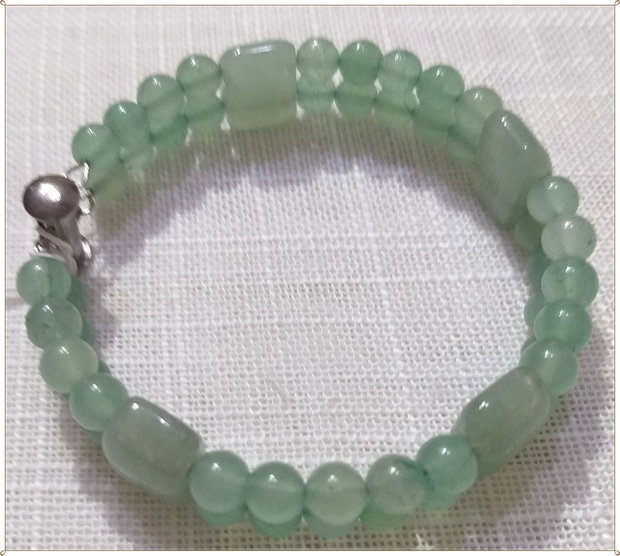 BRATARA DUBLA- AVENTURIN VERDE