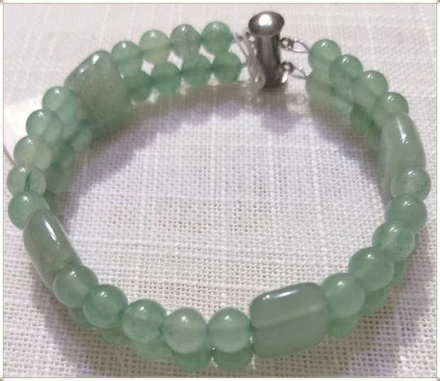 BRATARA DUBLA- AVENTURIN VERDE