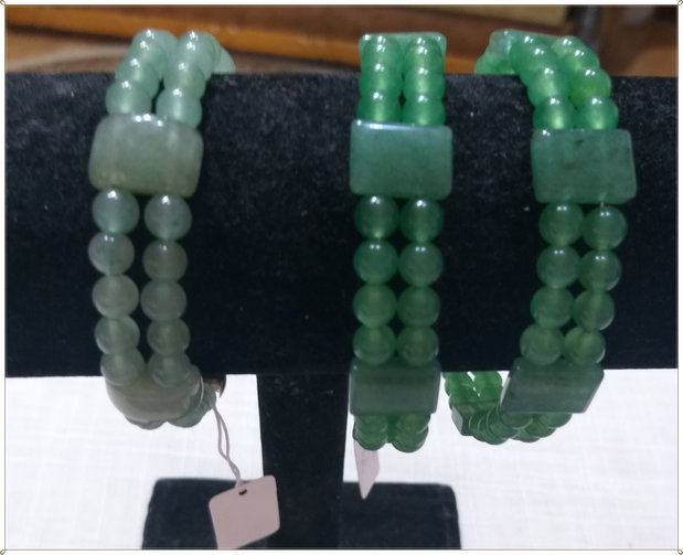 BRATARA DUBLA- AVENTURIN VERDE