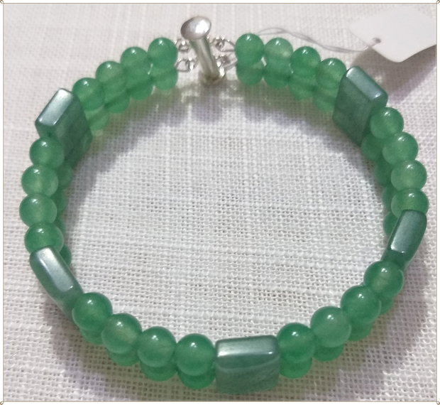 BRATARA DUBLA- JAD VERDE