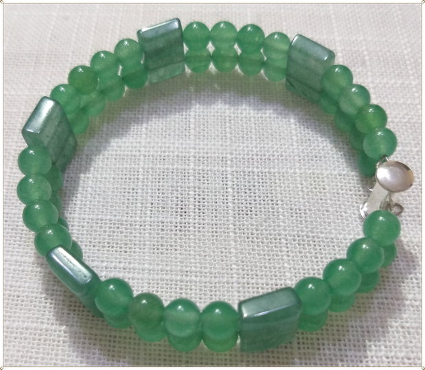 BRATARA DUBLA- JAD VERDE