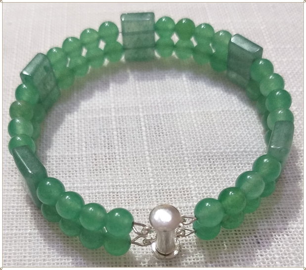 BRATARA DUBLA- JAD VERDE
