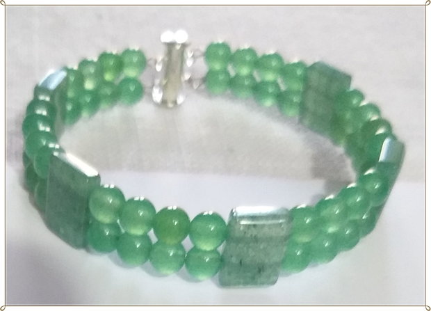 BRATARA DUBLA- JAD VERDE