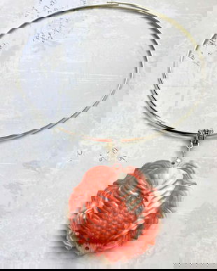 Pandantiv coral portocaliu