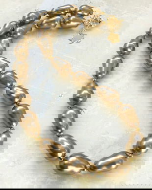 Colier perle cafenii de Mallorca