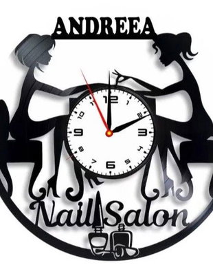 SALON MANICHIURA-ceas de perete(personalizabil)