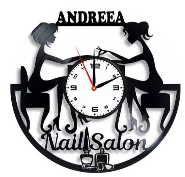 SALON MANICHIURA-ceas de perete(personalizabil)