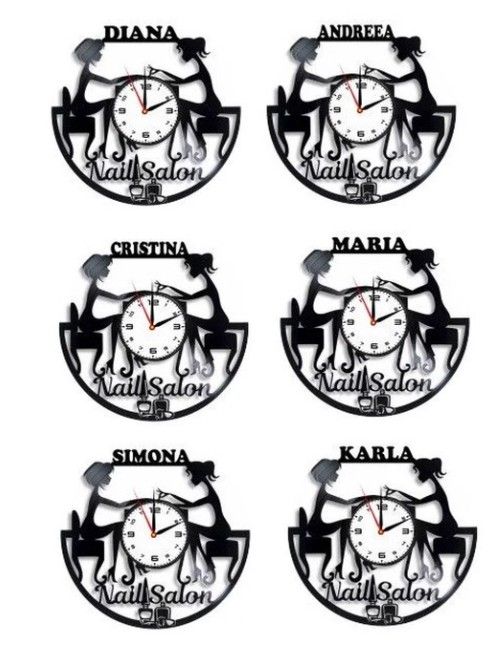 SALON MANICHIURA-ceas de perete(personalizabil)