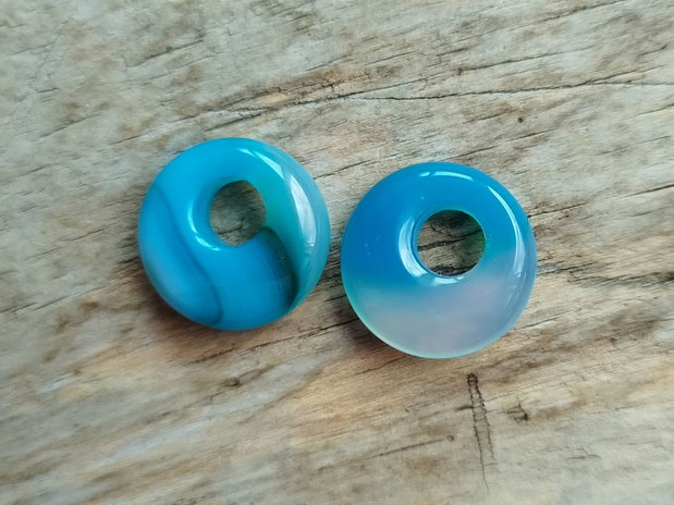 Margele-donut agata, 18 mm (2 buc)