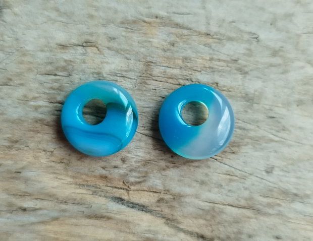 Margele-donut agata, 18 mm (2 buc)