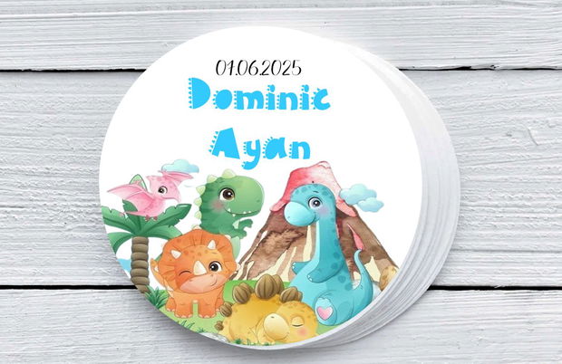 Etichete cu dinozauri