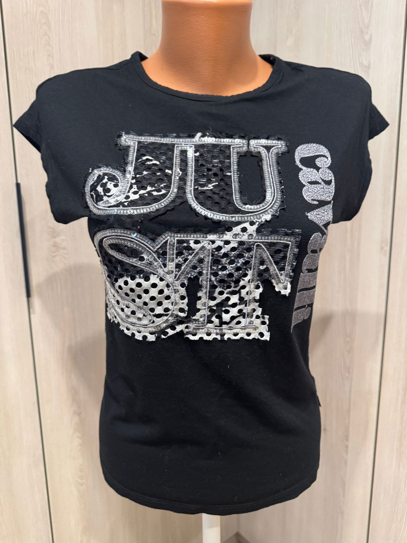 TRICOU ROBERTO CAVALLI-JUST CAVALLI ORIGINAL MARIME 42 ITALIA,CU HOLOGRAMA