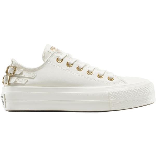 Pantofi sport unisex Converse Chuck Taylor All Star Lift Platform Buckle A11866C, 37, Alb