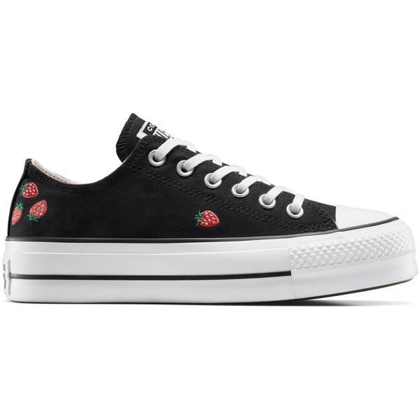 Tenisi unisex Converse Chuck Taylor All Star Lift Platform Embroidered Strawberries A14935C, 36, Negru